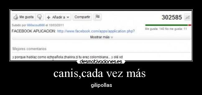 canis,cada vez más -