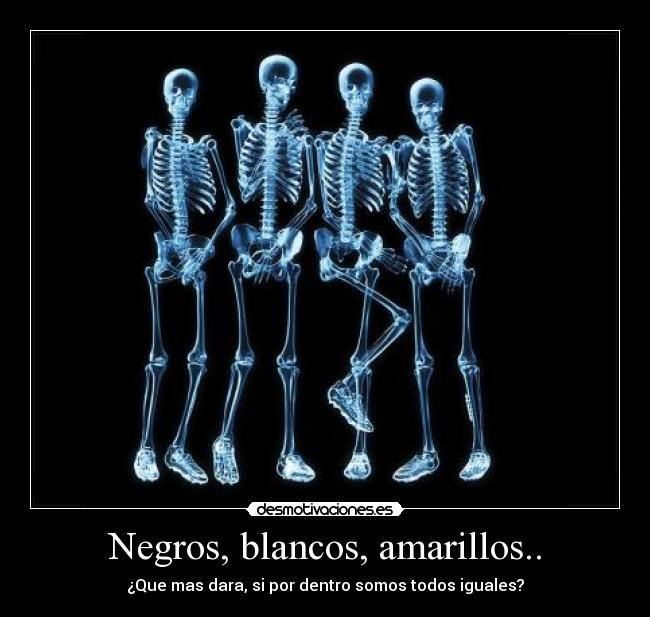 Negros, blancos, amarillos.. - 
