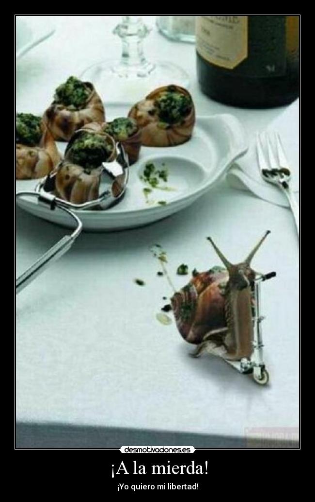 ¡A la mierda! - ¡Yo quiero mi libertad!