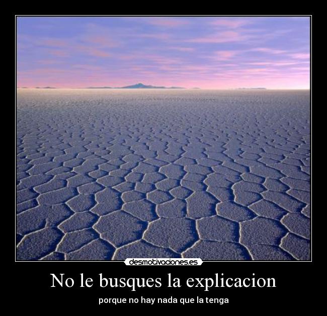 No le busques la explicacion - 