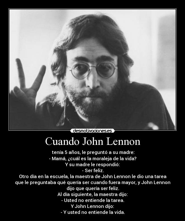 Cuando John Lennon -