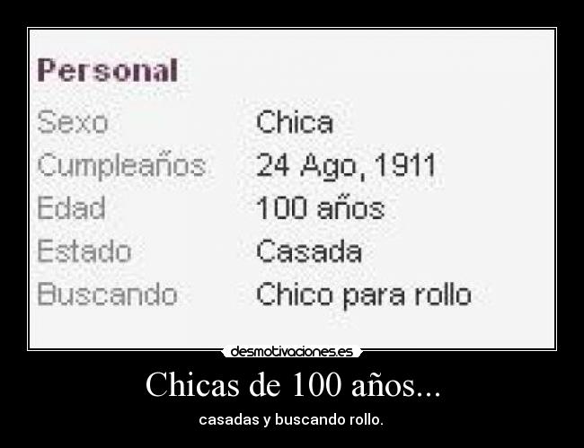 Chicas de 100 años... -