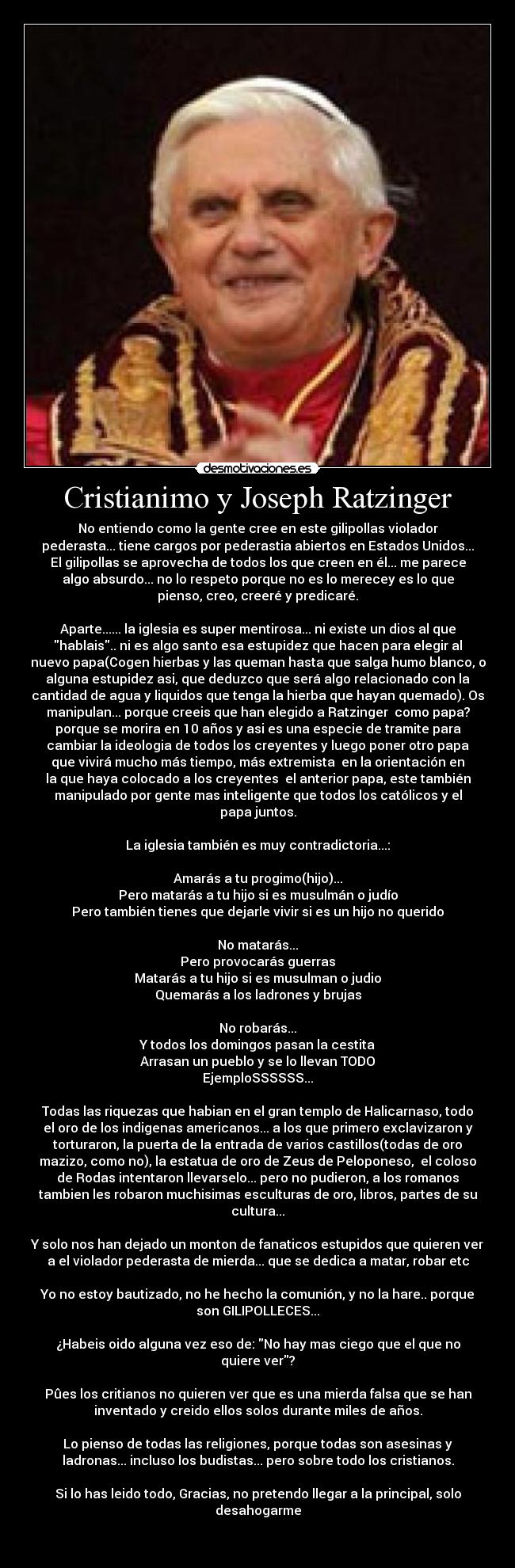 Cristianimo y Joseph Ratzinger -