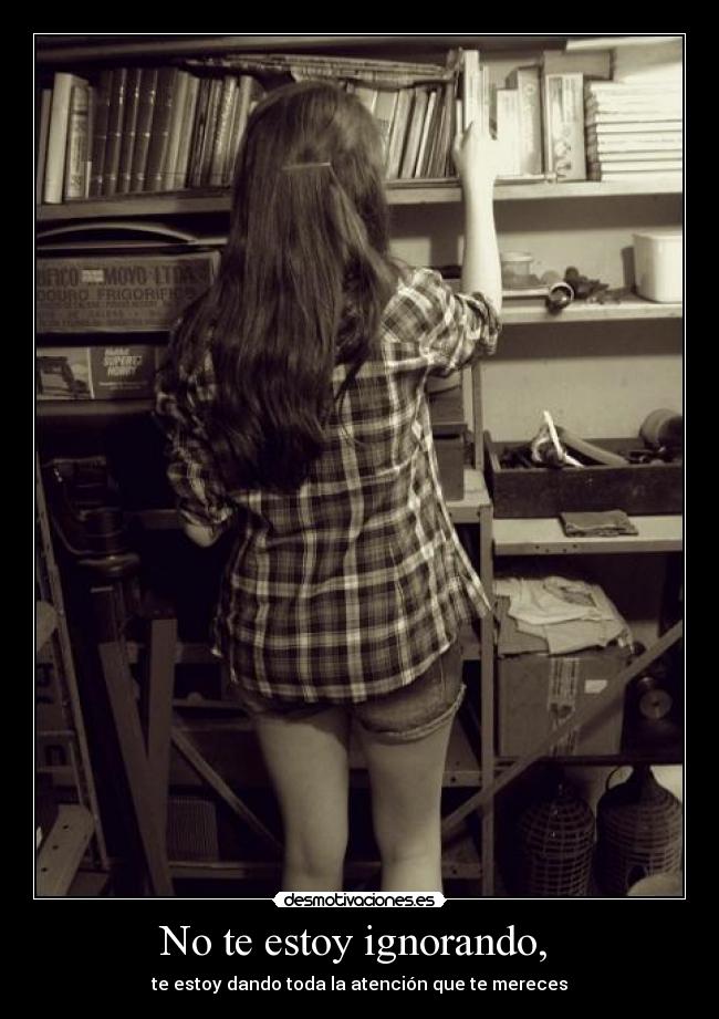 No te estoy ignorando, - te estoy dando toda la atención que te mereces