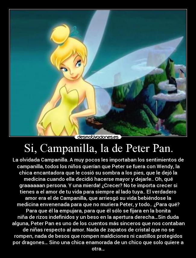 Si, Campanilla, la de Peter Pan. - 