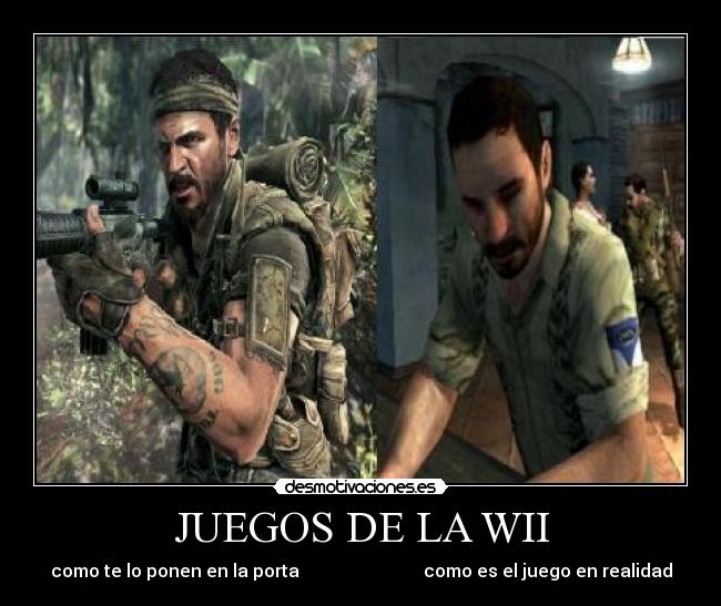 JUEGOS DE LA WII - como te lo ponen en la porta como es el juego en realidad