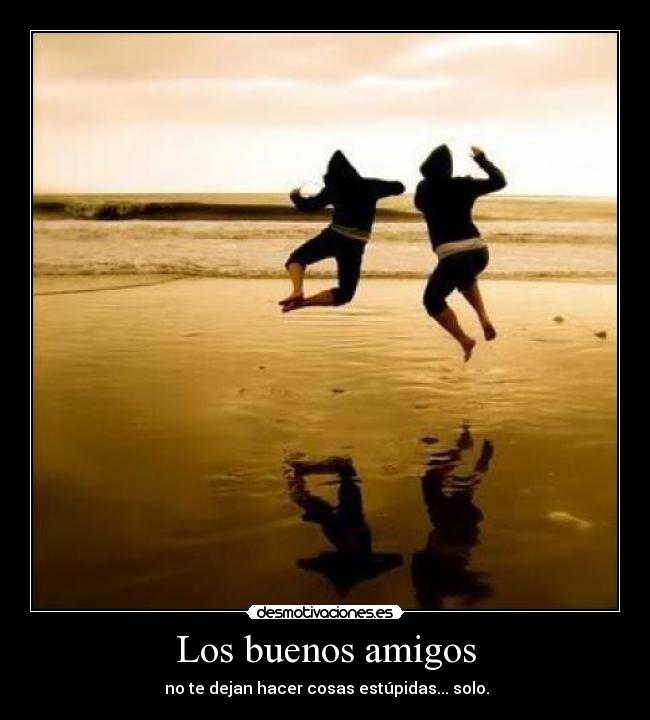 Los buenos amigos - no te dejan hacer cosas estúpidas... solo.