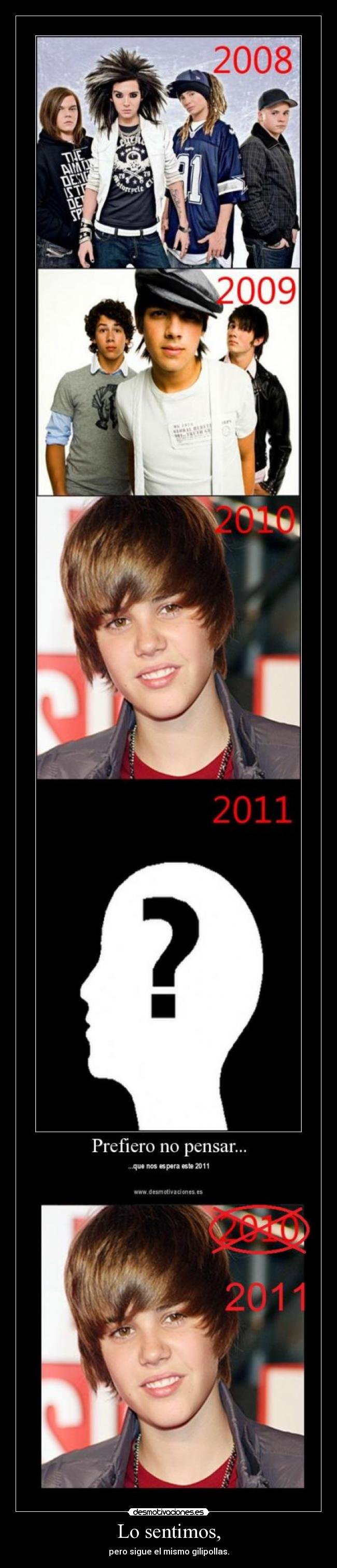 Lo sentimos, - pero sigue el mismo gilipollas.