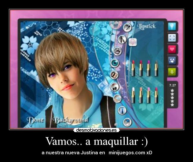 Vamos.. a maquillar :) - a nuestra nueva Justina en   minijuegos.com xD