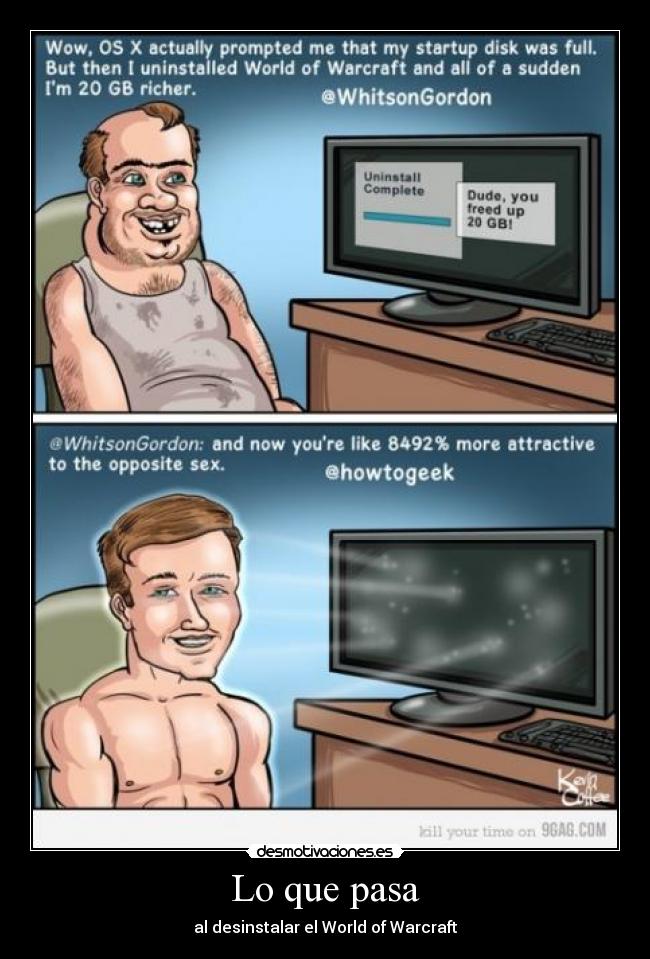Lo que pasa - al desinstalar el World of Warcraft