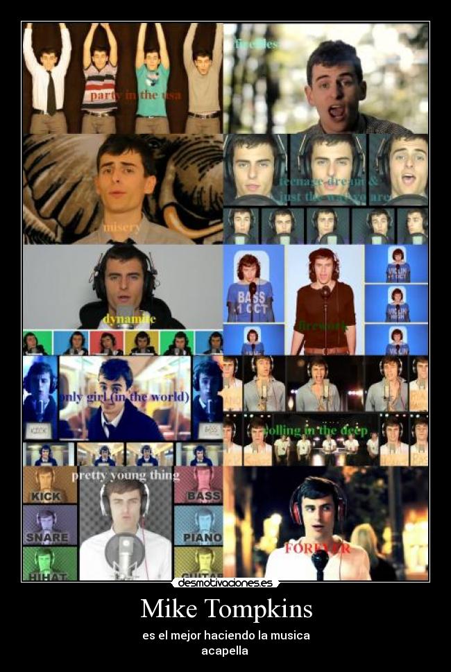 Mike Tompkins - es el mejor haciendo la musica
acapella