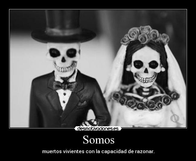 Somos - muertos vivientes con la capacidad de razonar.