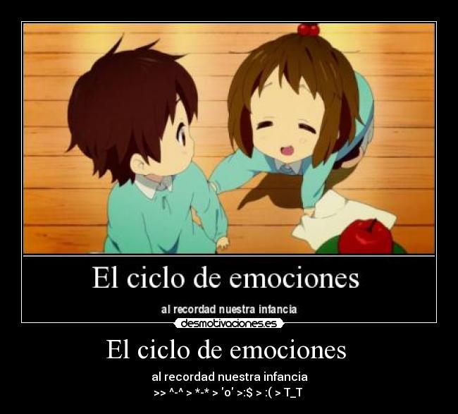 carteles infancia ciclo emociones caras recuerdos desmotivaciones