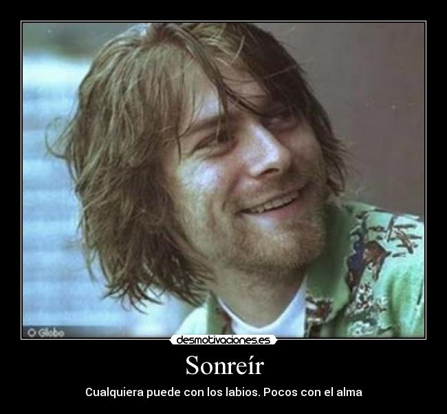 carteles kurt cobain sonriendo desmotivaciones