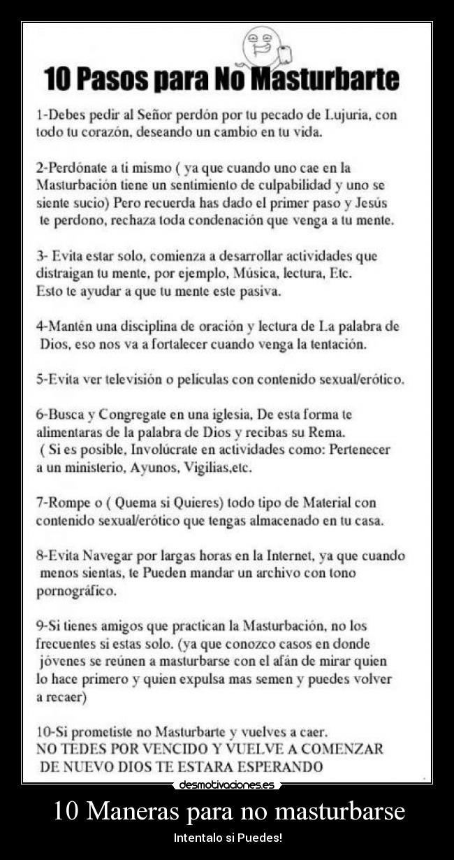 10 Maneras para no masturbarse - Intentalo si Puedes!