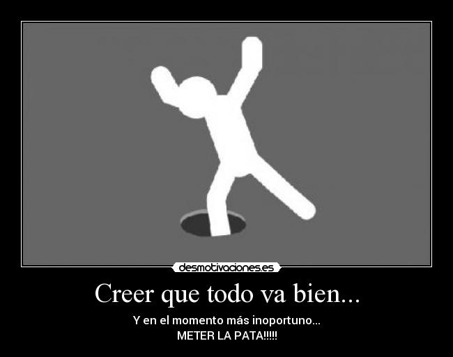 Creer que todo va bien... - 