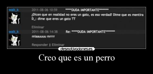 Creo que es un perro -