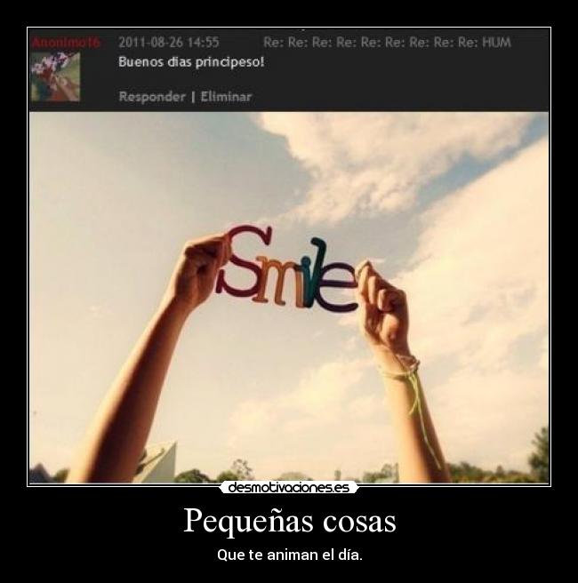 Pequeñas cosas - Que te animan el día.