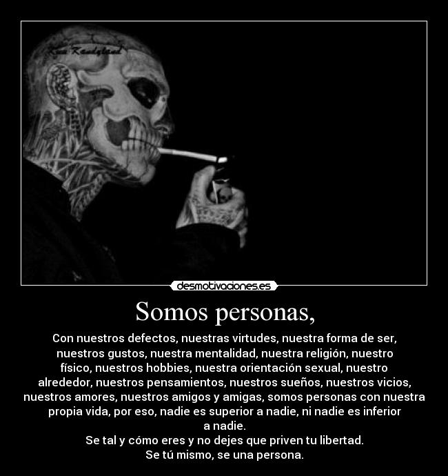 Somos personas, -