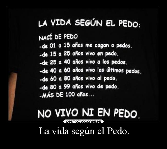 La vida según el Pedo. -