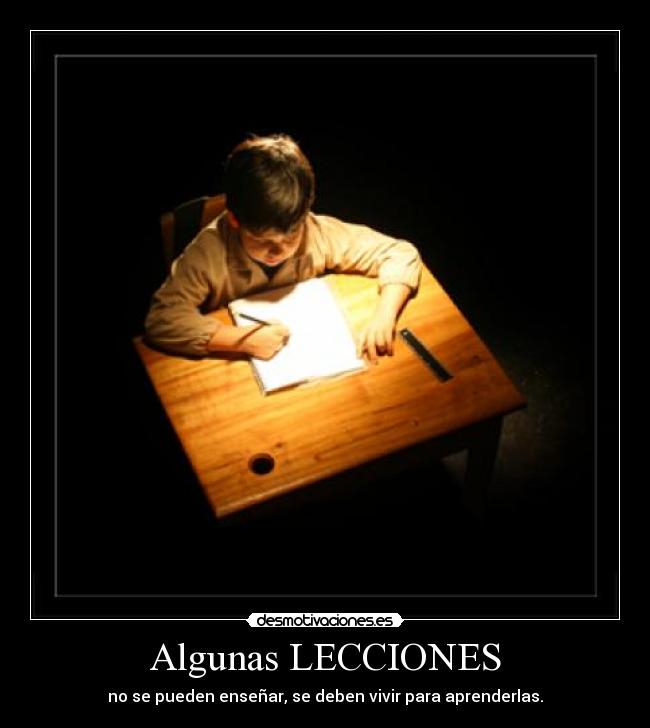 Algunas LECCIONES - 