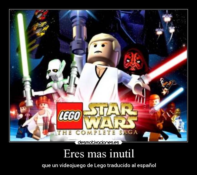 Eres mas inutil - que un videojuego de Lego traducido al español