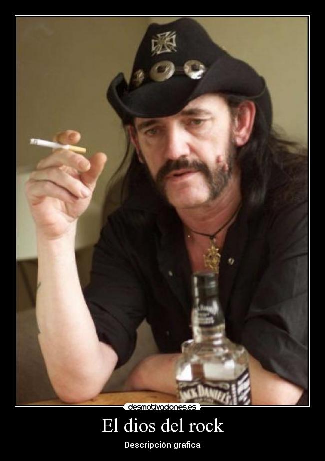 El dios del rock - Descripción grafica