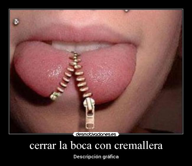 carteles cremallera lengua desmotivaciones