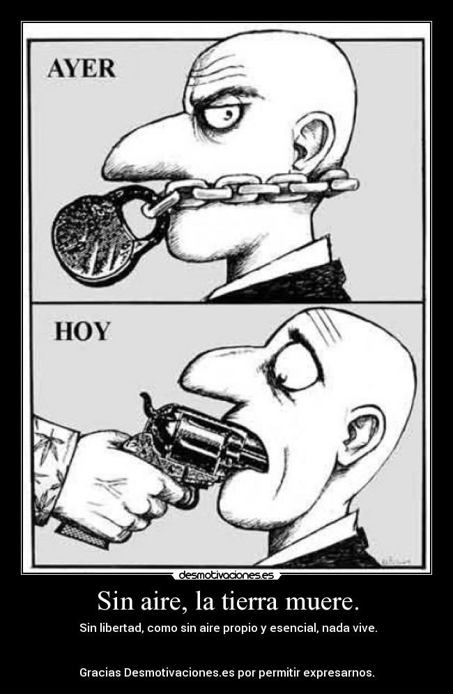 Sin aire, la tierra muere. - 