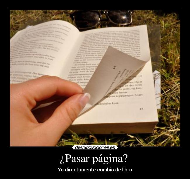 ¿Pasar página?  - 