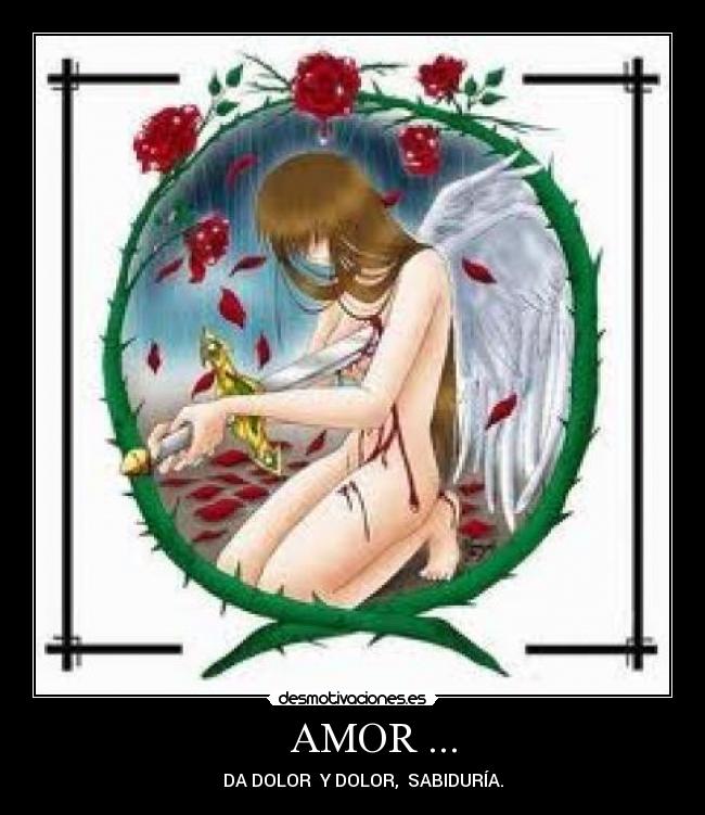     AMOR ... -      DA DOLOR  Y DOLOR,  SABIDURÍA.