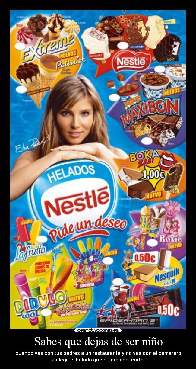 Sabes que dejas de ser niño - 