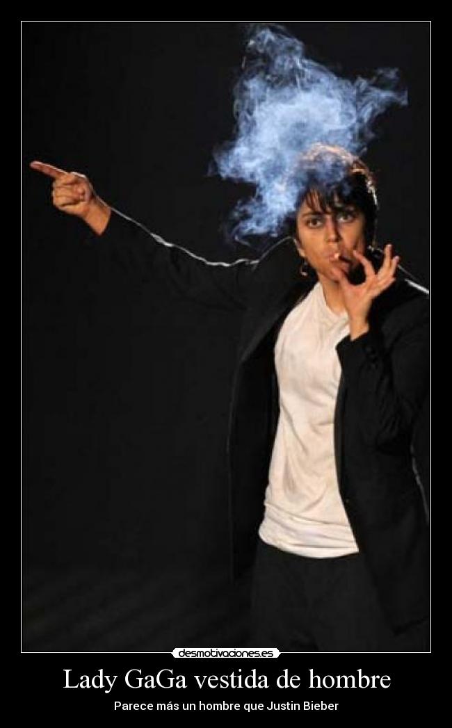 Lady GaGa vestida de hombre -