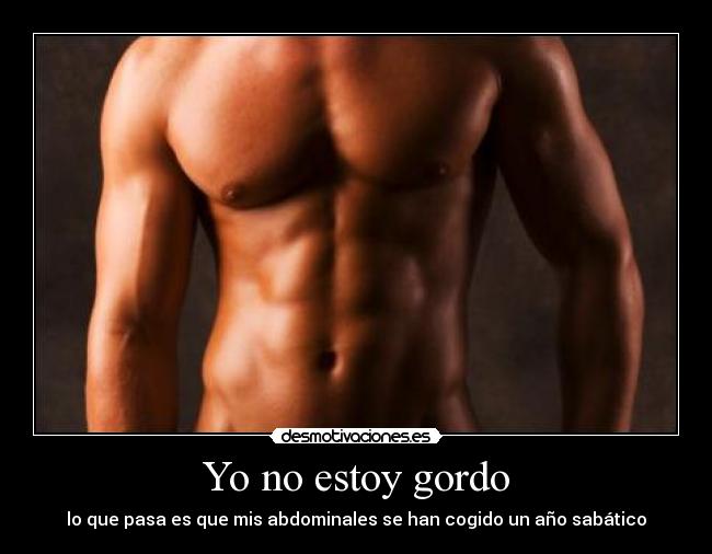 Yo no estoy gordo - lo que pasa es que mis abdominales se han cogido un año sabático