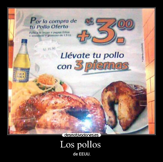 Los pollos  - de EEUU.