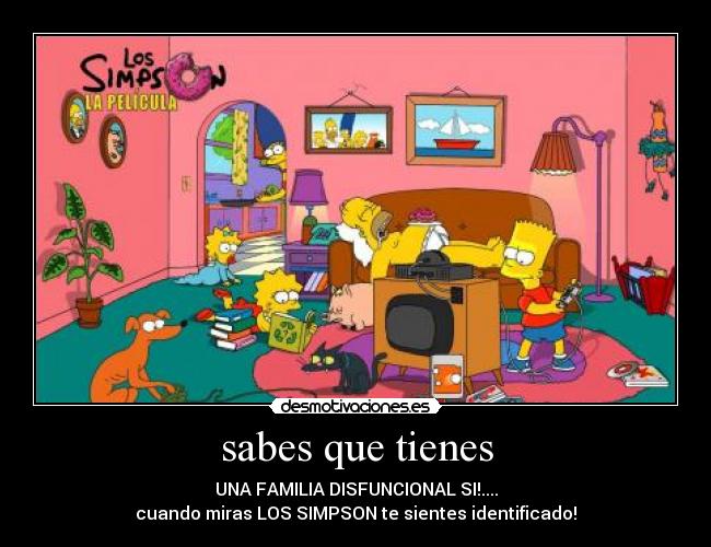 carteles simpson familia disfuncional desmotivaciones