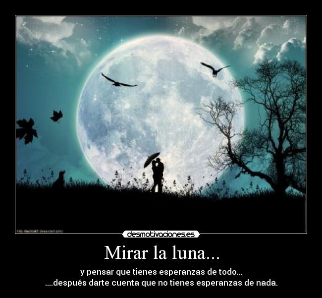 Mirar la luna... -