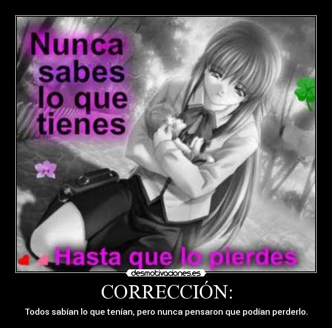 CORRECCIÓN: -
