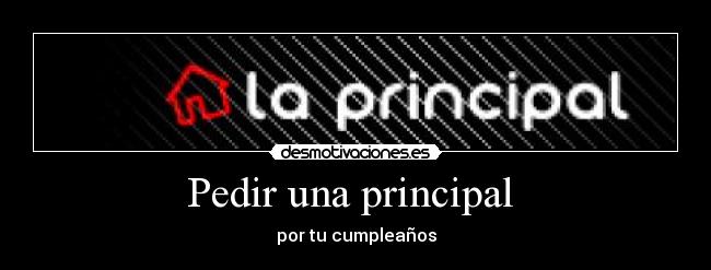 Pedir una principal -