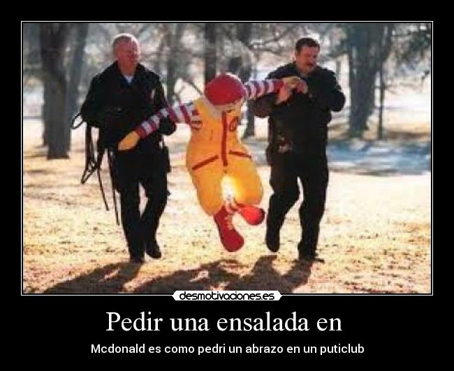 Pedir una ensalada en  - 