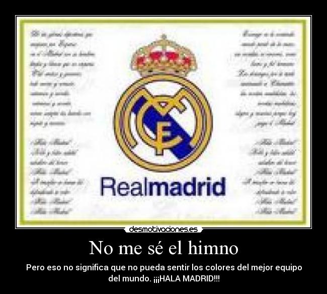 No me sé el himno -