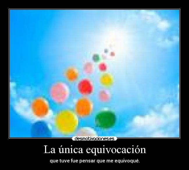 La única equivocación - 