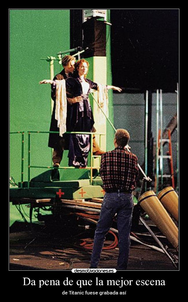 Da pena de que la mejor escena - de Titanic fuese grabada así