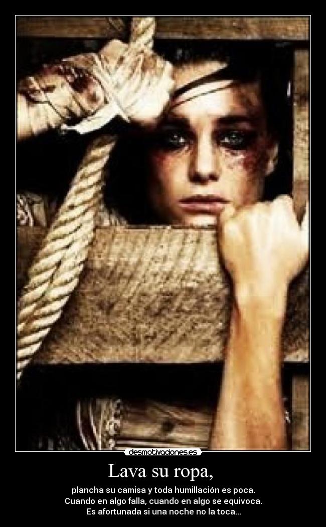 Lava su ropa,  - 