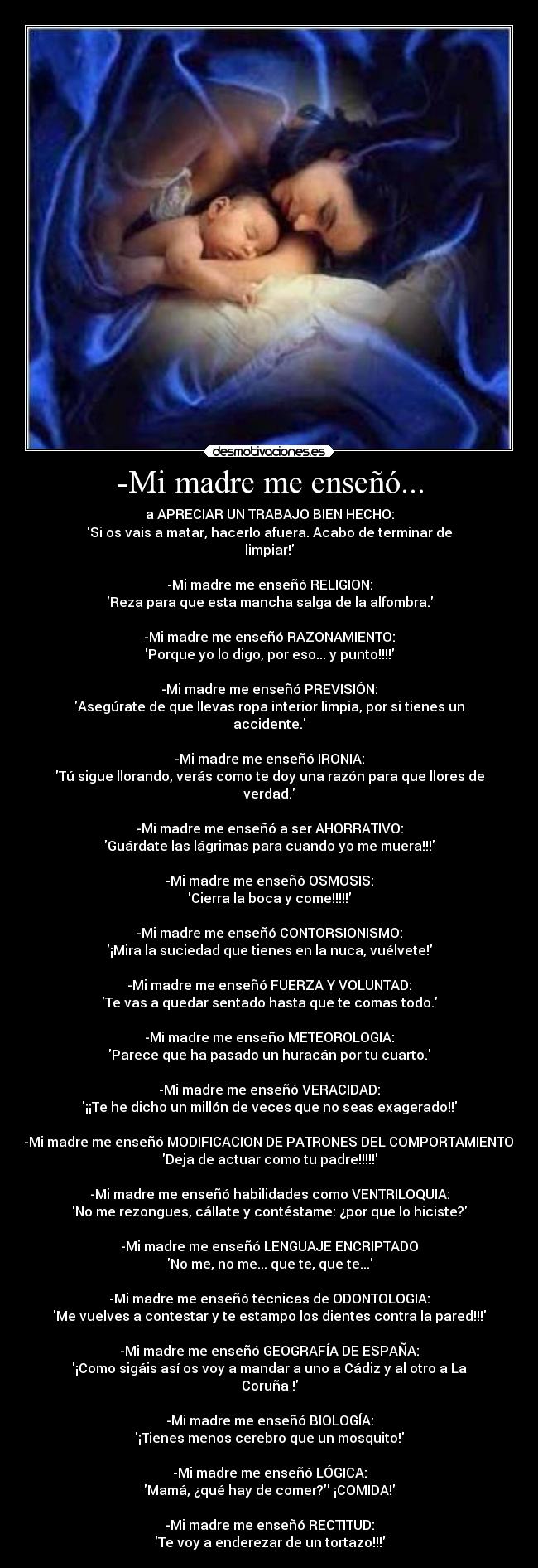 -Mi madre me enseñó... - 
