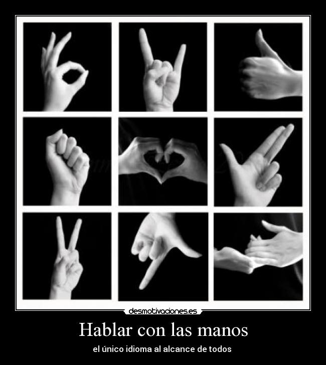 Hablar con las manos -