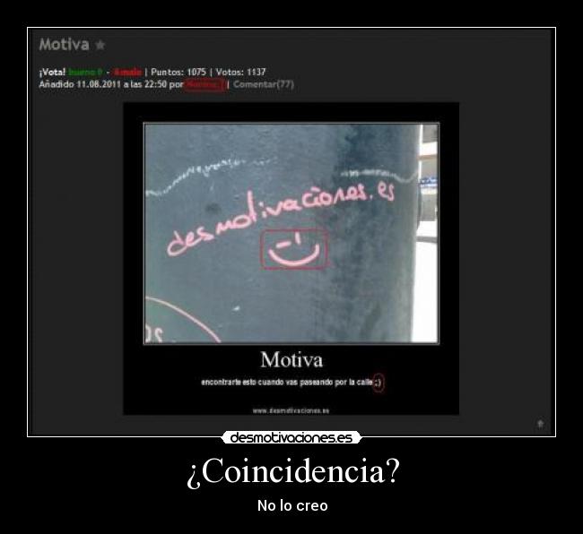 ¿Coincidencia? -