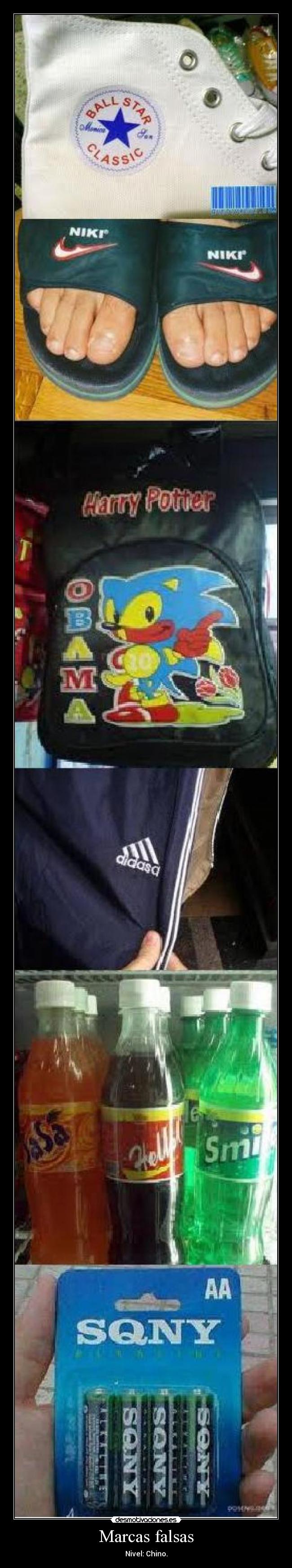 Marcas falsas - Nivel: Chino.