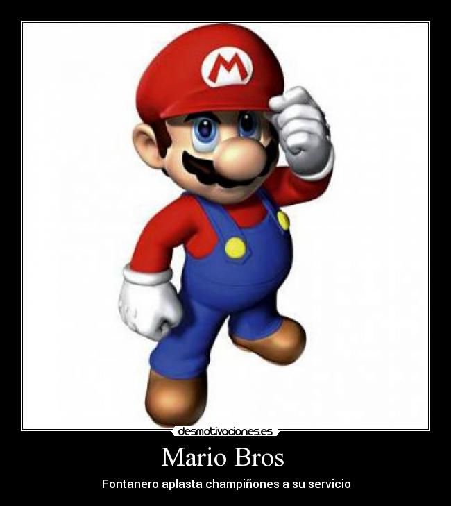 Mario Bros  - Fontanero aplasta champiñones a su servicio