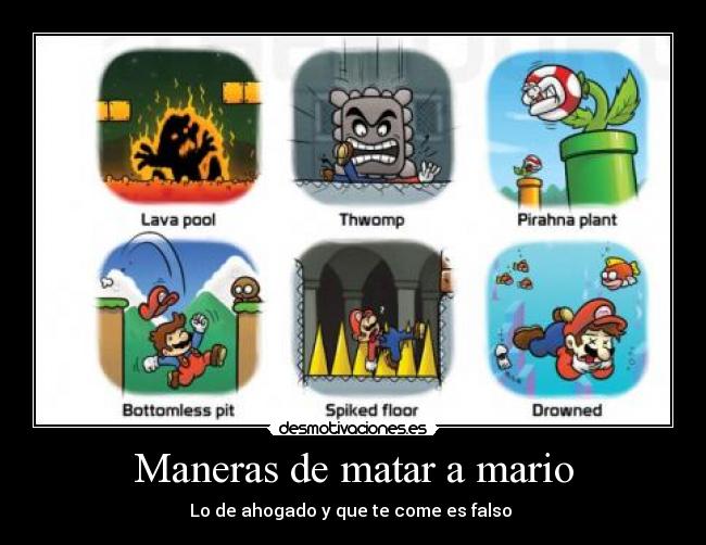 Maneras de matar a mario -